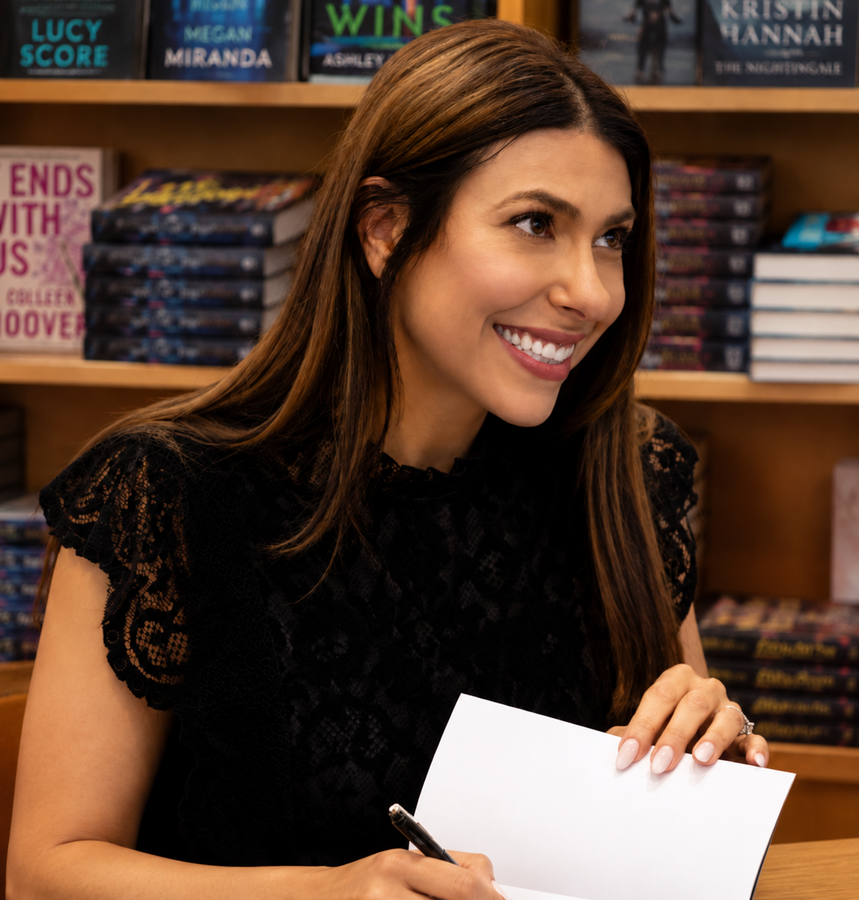 L.C. Moon at a book signing